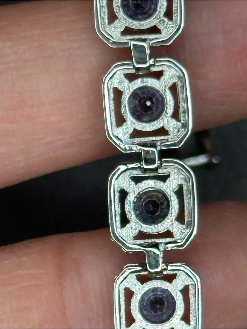 Mystic Topaz Halo Tennis Bracelet - Silver